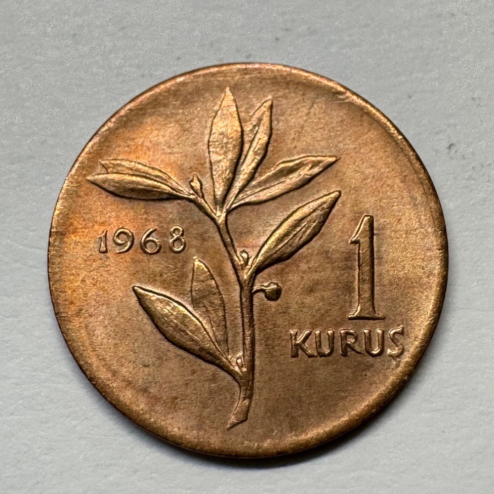 1968 Turkey 1 Kurus - Coin #C-017