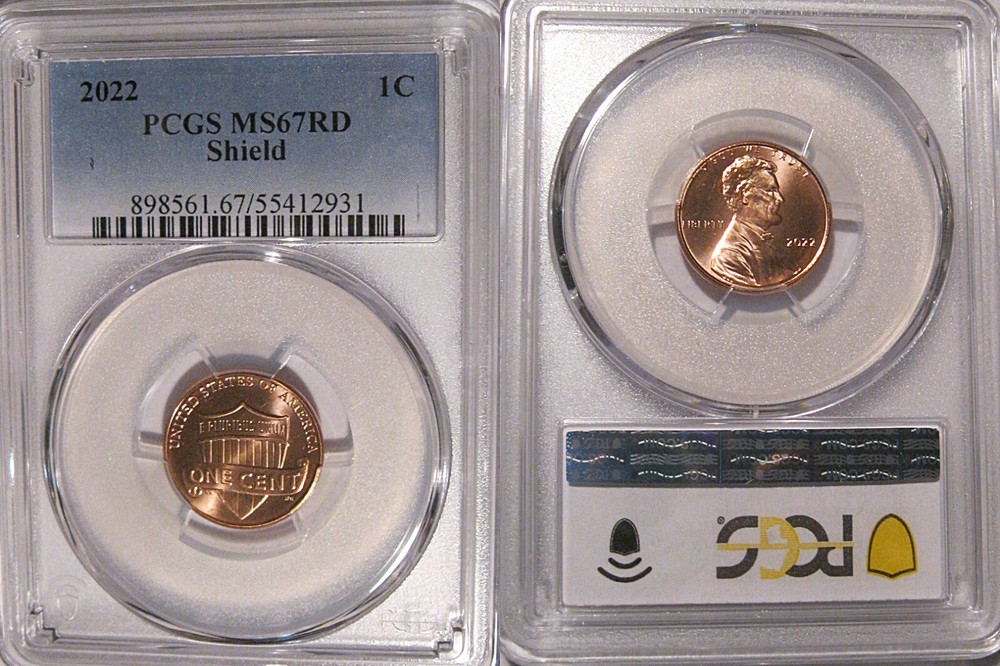 2022 P Lincoln SHIELD Cent  1c PCGS MS67RD