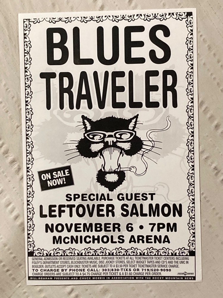 Blues Traveler Tour Poster Leftover Salmon McNichols Arena Denver