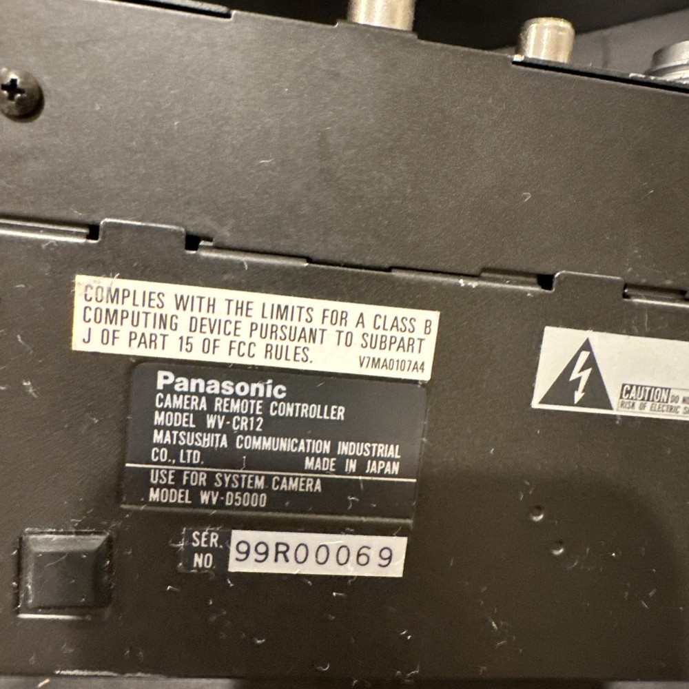 Panasonic WV-CR12 Camera Camera Remote Controller,Untested #R47