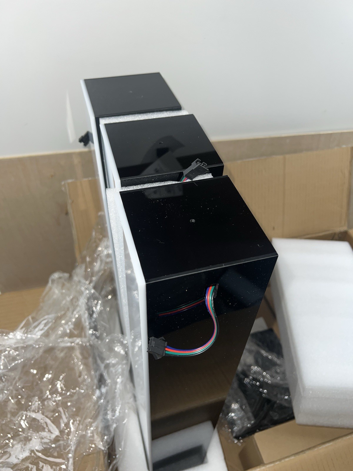 24" 3-Step LED Light Liquor Bottle Display Glowing Bar Shelf