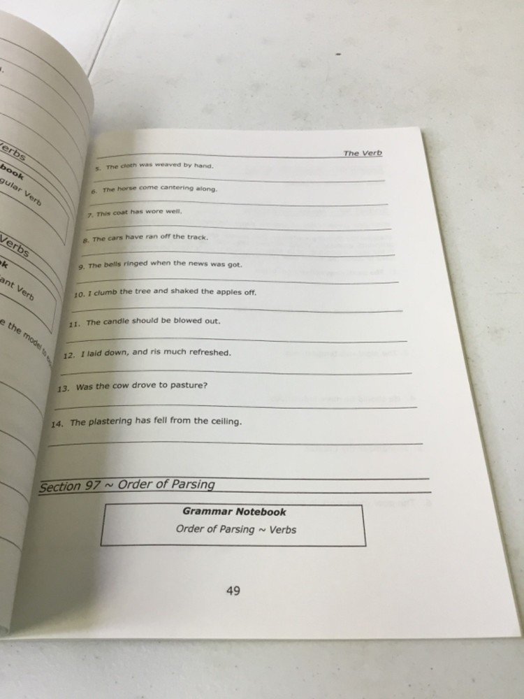 Student Workbook for Harvey’s Elementary Grammar 1&2. New, TPB