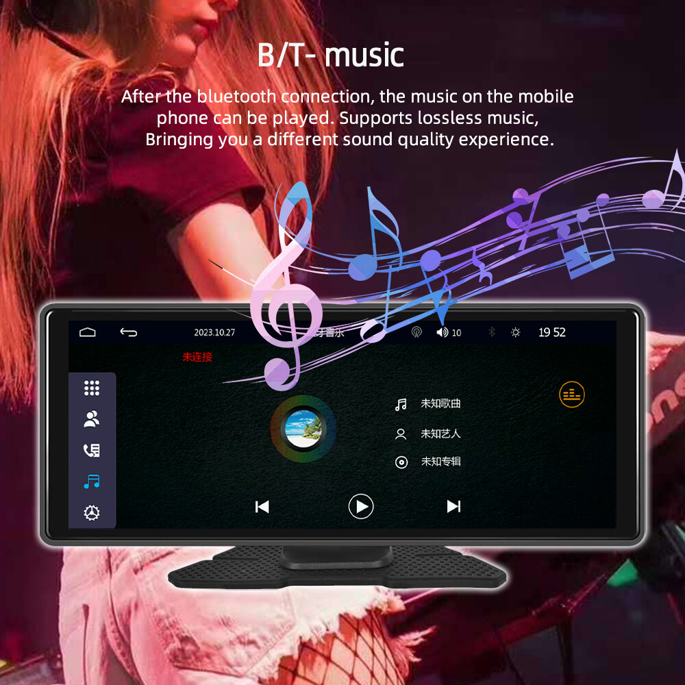 10.26" Portable Car Stereo Wireless IOS CarPlay/Android Bluetooth Touch Screen