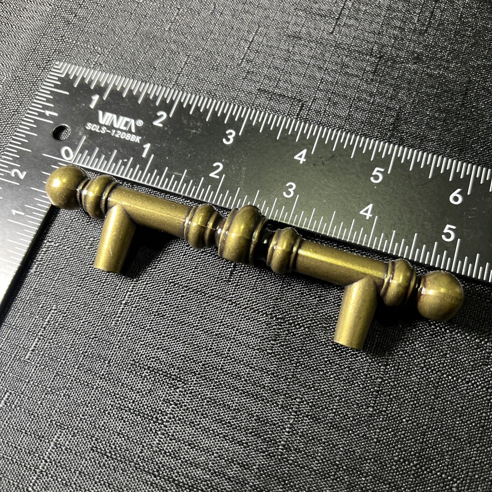 NEW Amerock Vintage Cabinet Handle Drawer Pull Burnished Solid Brass 5 1/8 742-1