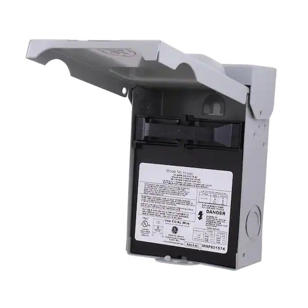 GE 30-Amp 120/240-Volt Fused AC Disconnect Gray TF30RCP