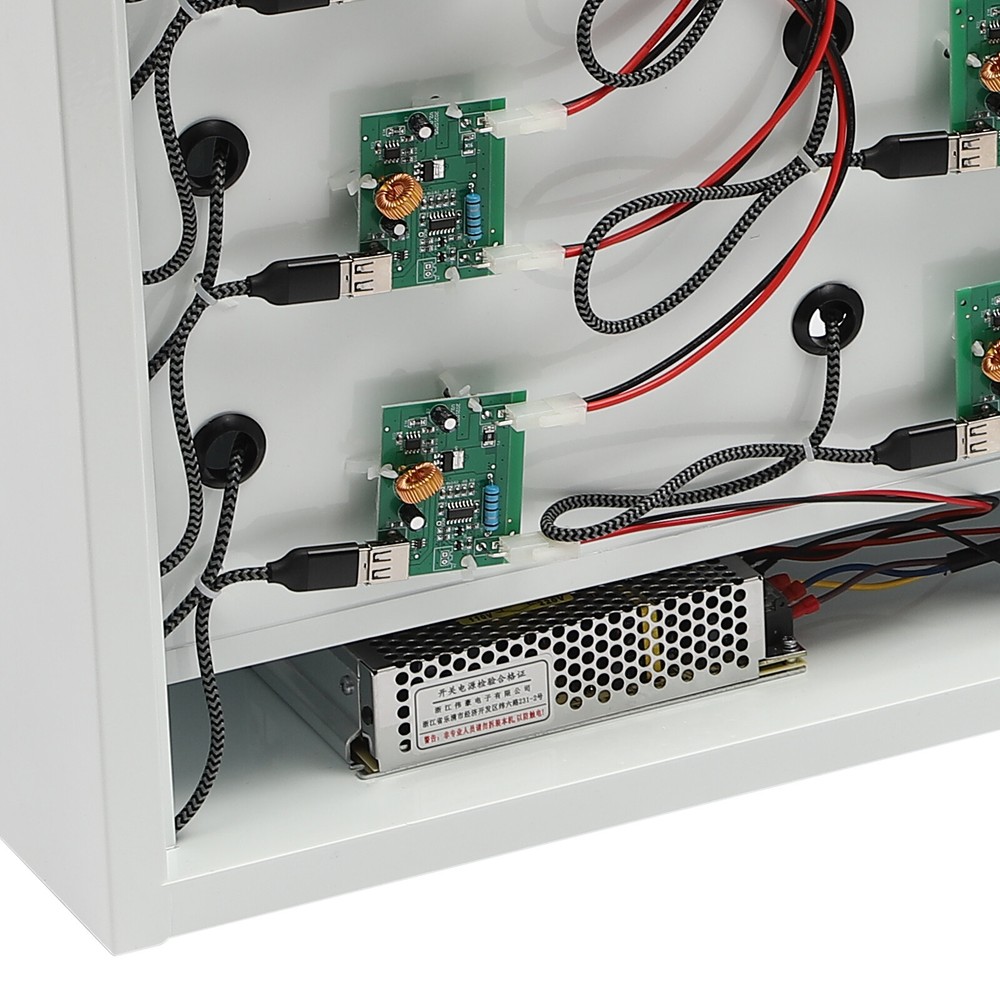 12 Cabinets Cellphone Locker Charging Station Combination Lock For iPad Storage