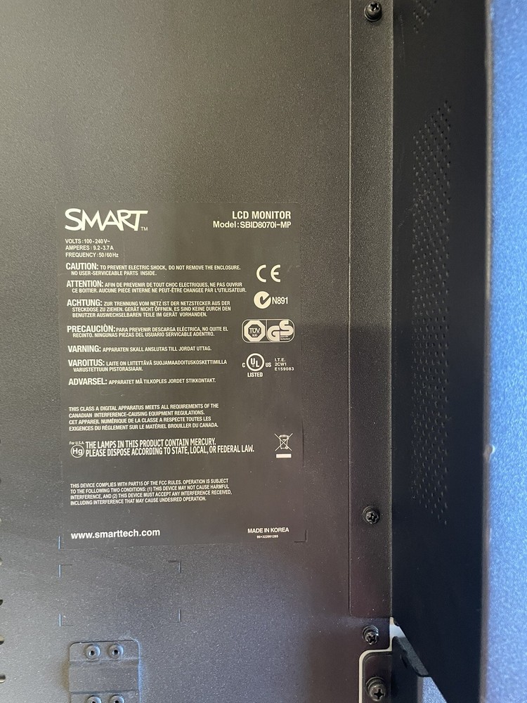 SMARTTECH SBID8070I-G4 70" Interactive Flat Panel LCD TOUCH SCREEN.SKU213837