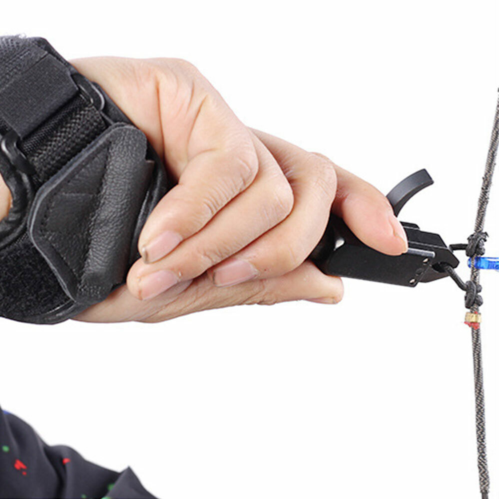 Archery Wrist Release Aid Trigger Adjustable Strap Caliper Compound Bow Hunting