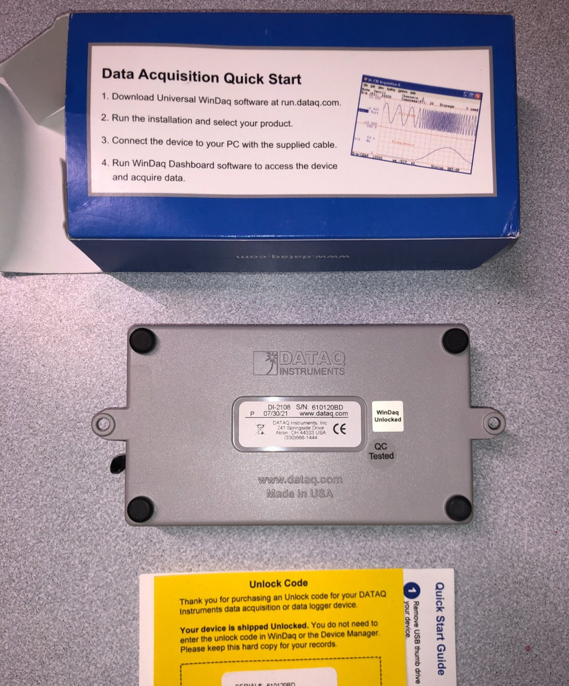 DATAQ DI-2108 Thermocouple Voltage Pulse DAQ Data Logger System, 8 Channels
