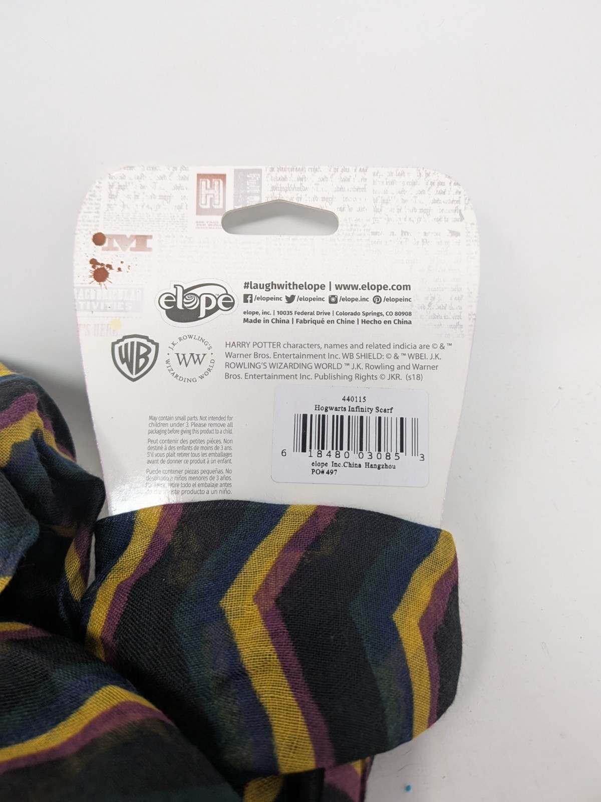 Official Harry Potter Hogwarts Lightweight Infinity Scarf Shawl Polyester