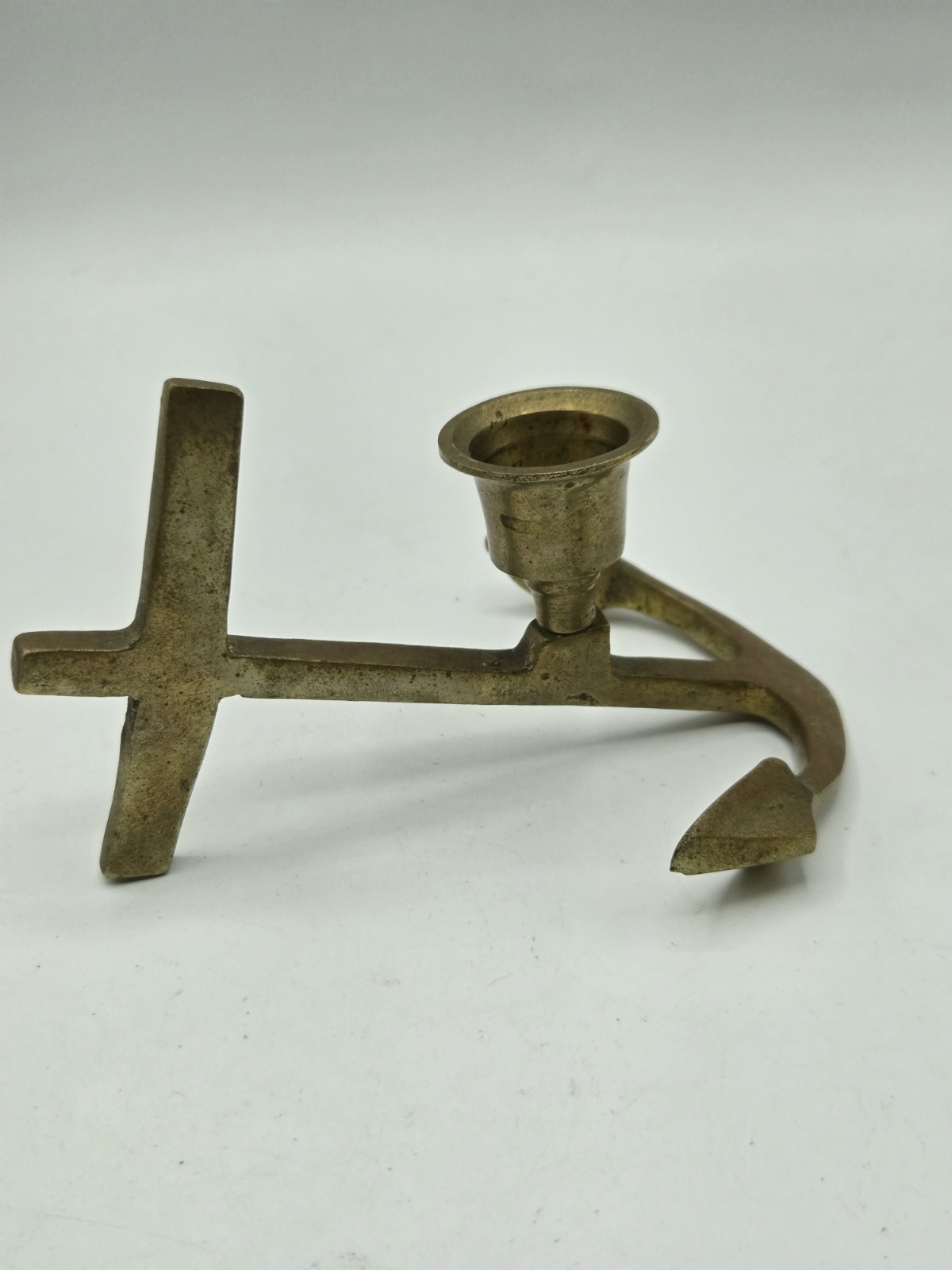 1 brass Anchor candle holders nautical theme