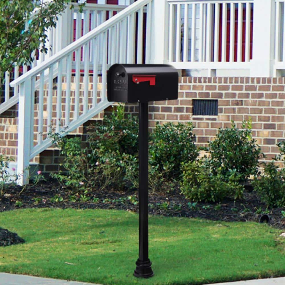 Architectural Mailboxes Mailbox Post Rust-Resistant Aluminum Top-Mount Black