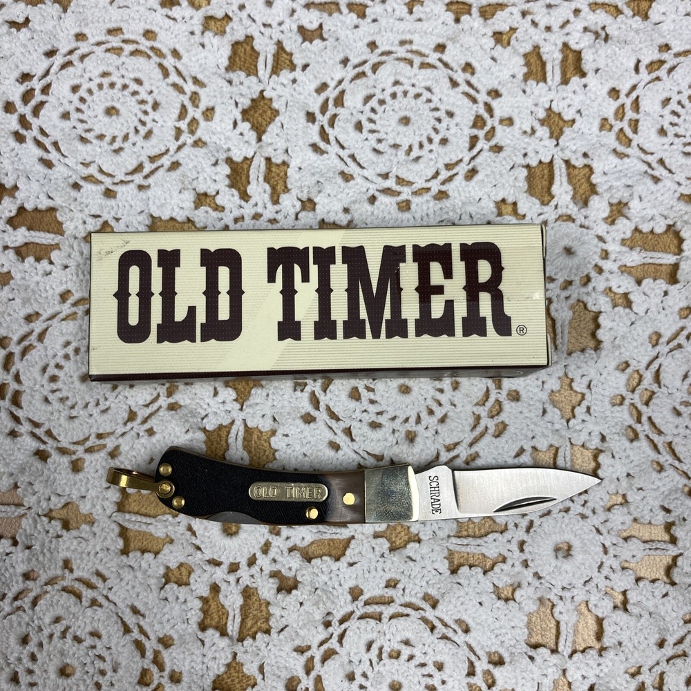 Schrade 1OT Old Timer Small Lockback pocket Knife with key ring belt chain loop