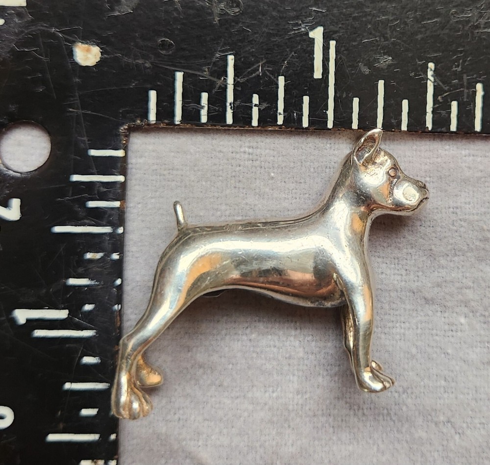 KIRK & SON Solid Cast Sterling Silver Miniature Figurine Boxer
