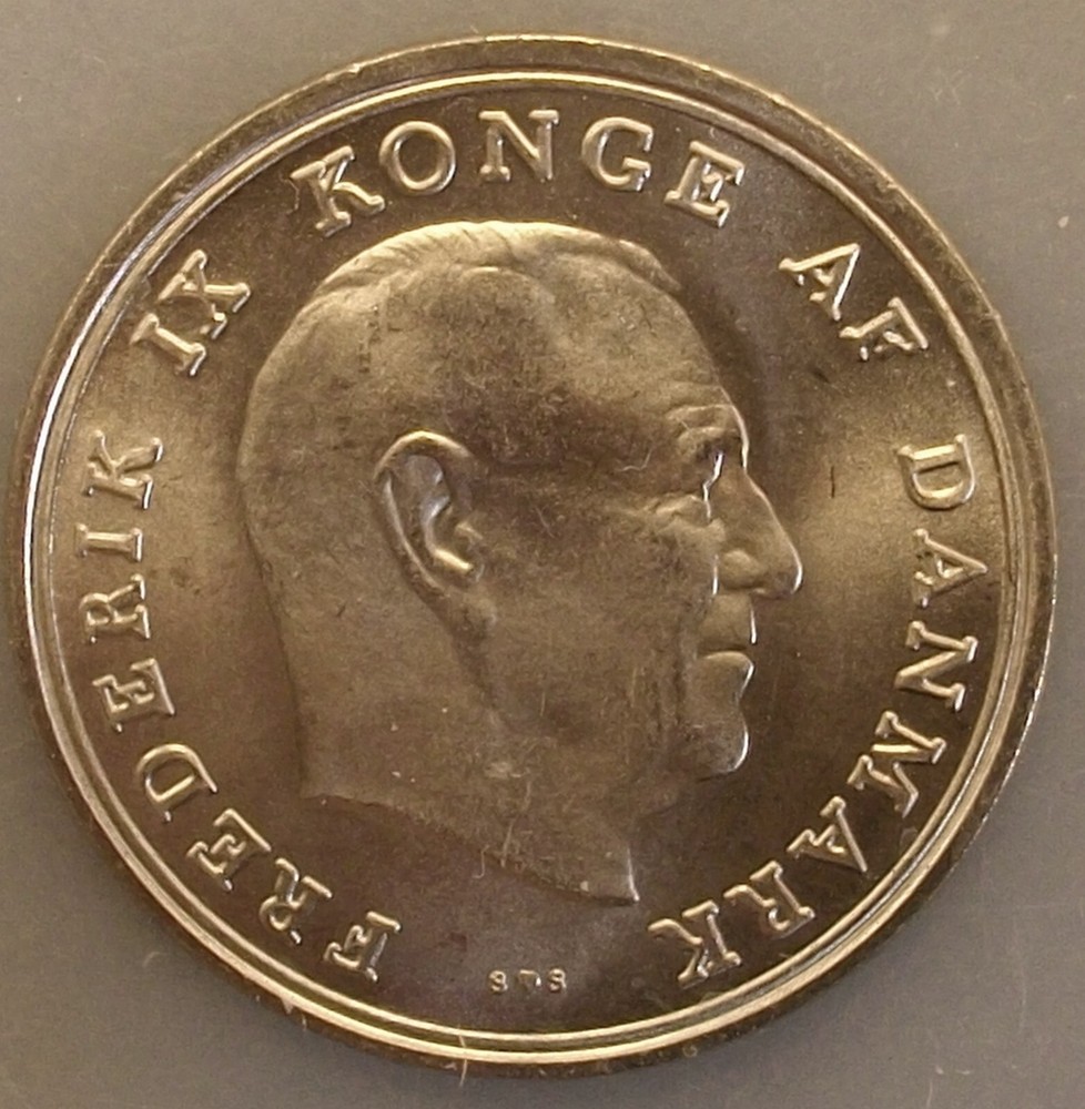 1972 Denmark 1 Kroner UNC BU prwrwt