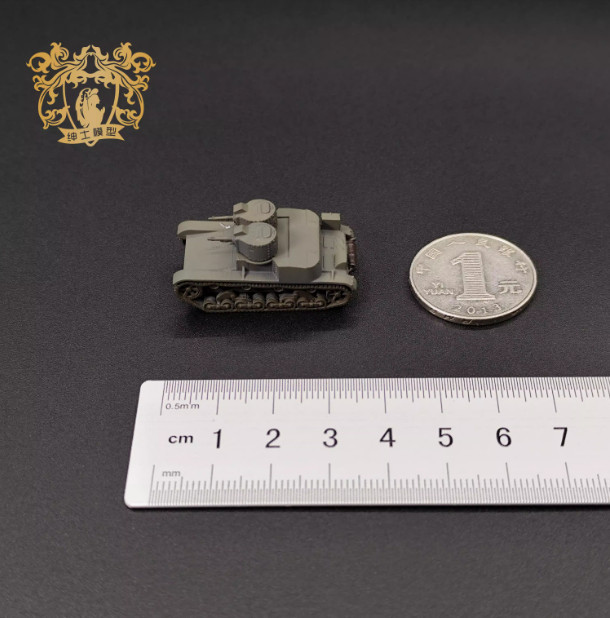 3D Printed 1/144 Britain MK.E BType Double Turrets Light Tank Finished Model