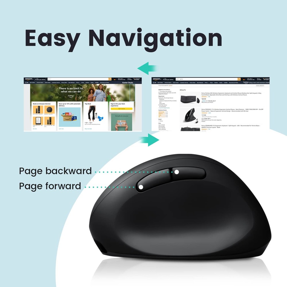 PERIMICE-819B Bluetooth Portable Vertical - Wireless 3-in-1 Multi-Device Spec...
