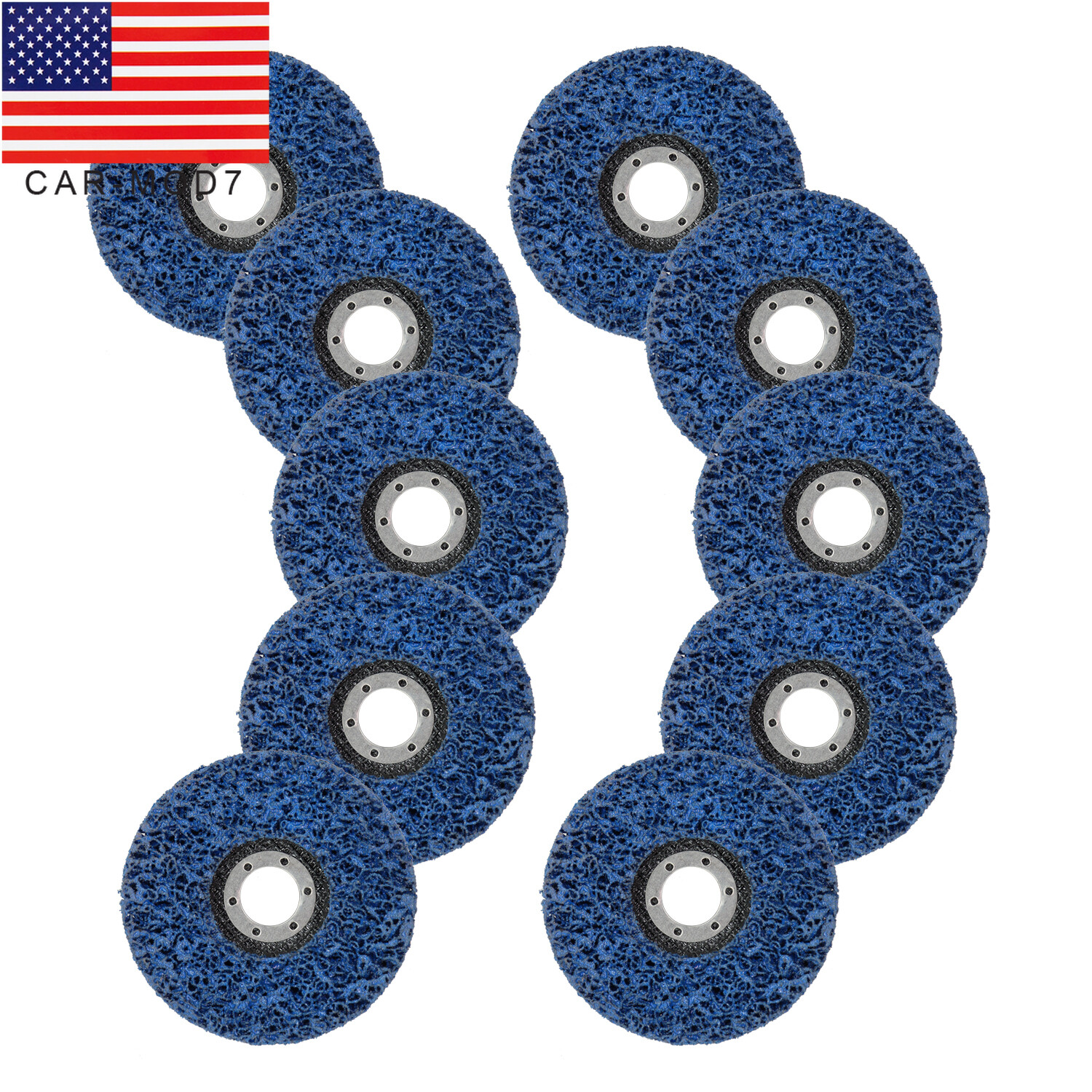 10 Pack 4.5"x7/8" Easy Strip 4-1/2" Discs Remove Paint Rust & Clean set of 10