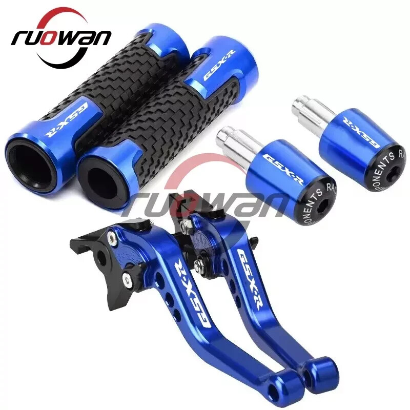 Fit For Suzuki GSX-R 600 750 1000 CNC Handle Grips Cap Short brake clutch levers