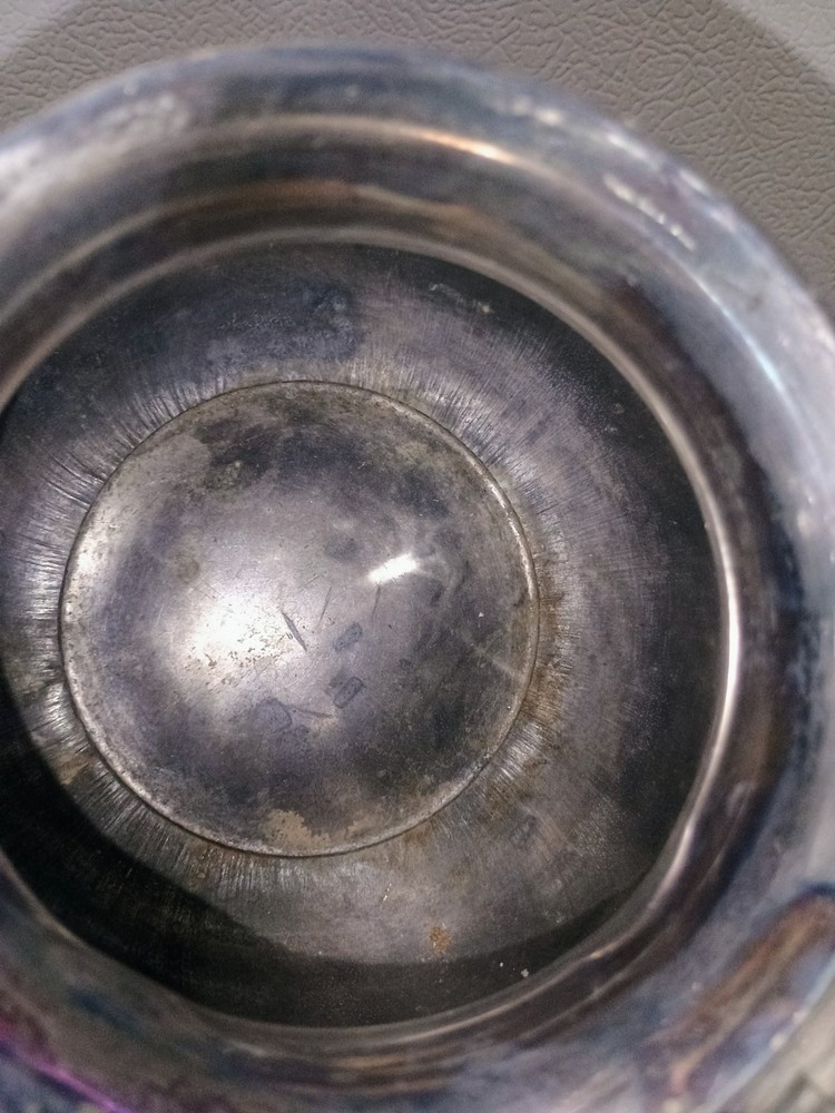 Antique Homan Silver Co. Quadruple Plate Teapot Vintage - 1 Dent