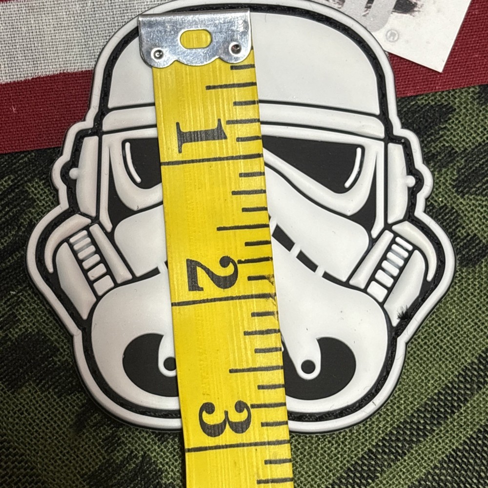 PvC 3D Trooper: White Morale Tactical Hook & Loop Patch High Quality
