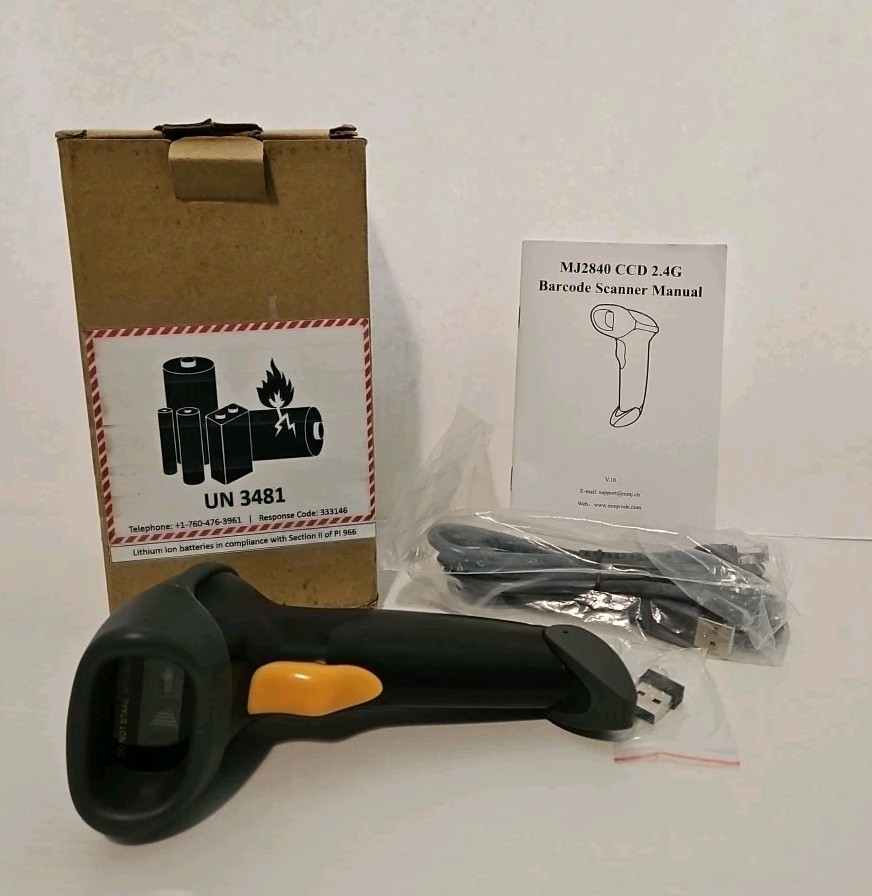 MJ2840 CCD 2.4G Handheld Barcode Scanner with USB Cable