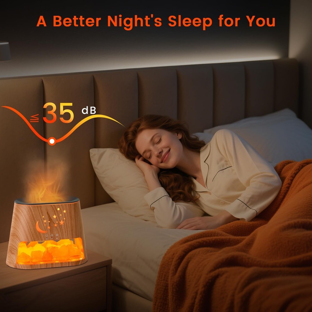 Essential Oil Diffuser : 260ml Aromatherapy Diffuser & Himalayan Salt Lamp wi...