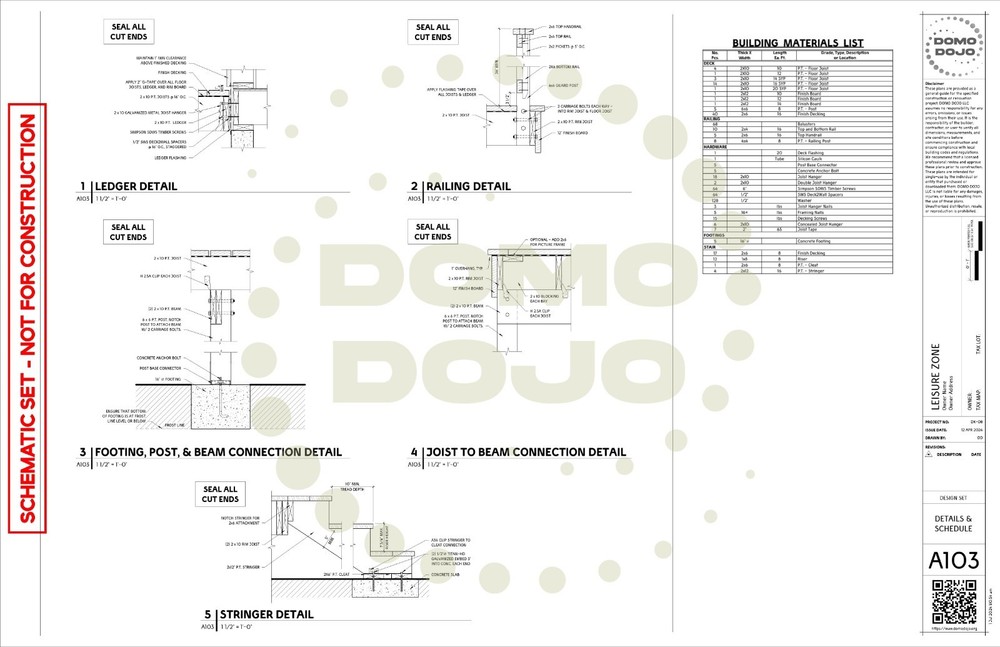 Leisure Zone Deck Plans – PDF Downloadable Blueprint