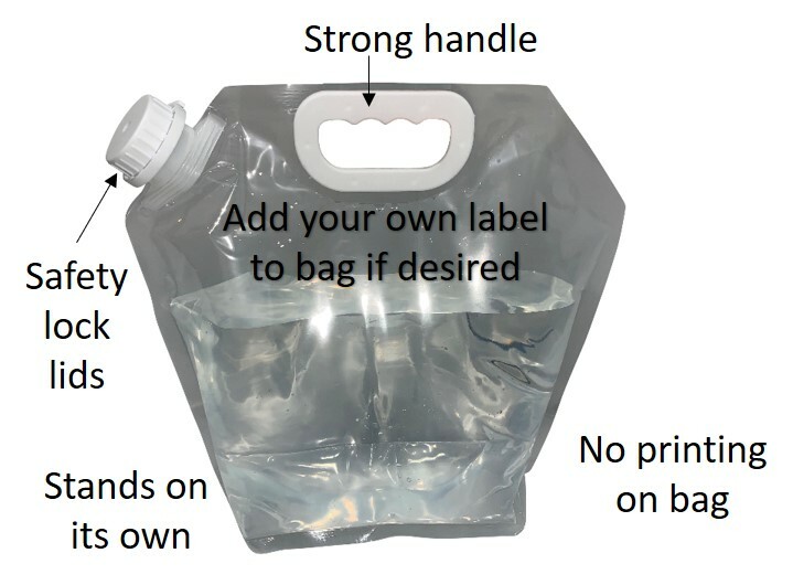300 pack - 1.25 Gallon Collapsible Container Foldable Plastic Bag