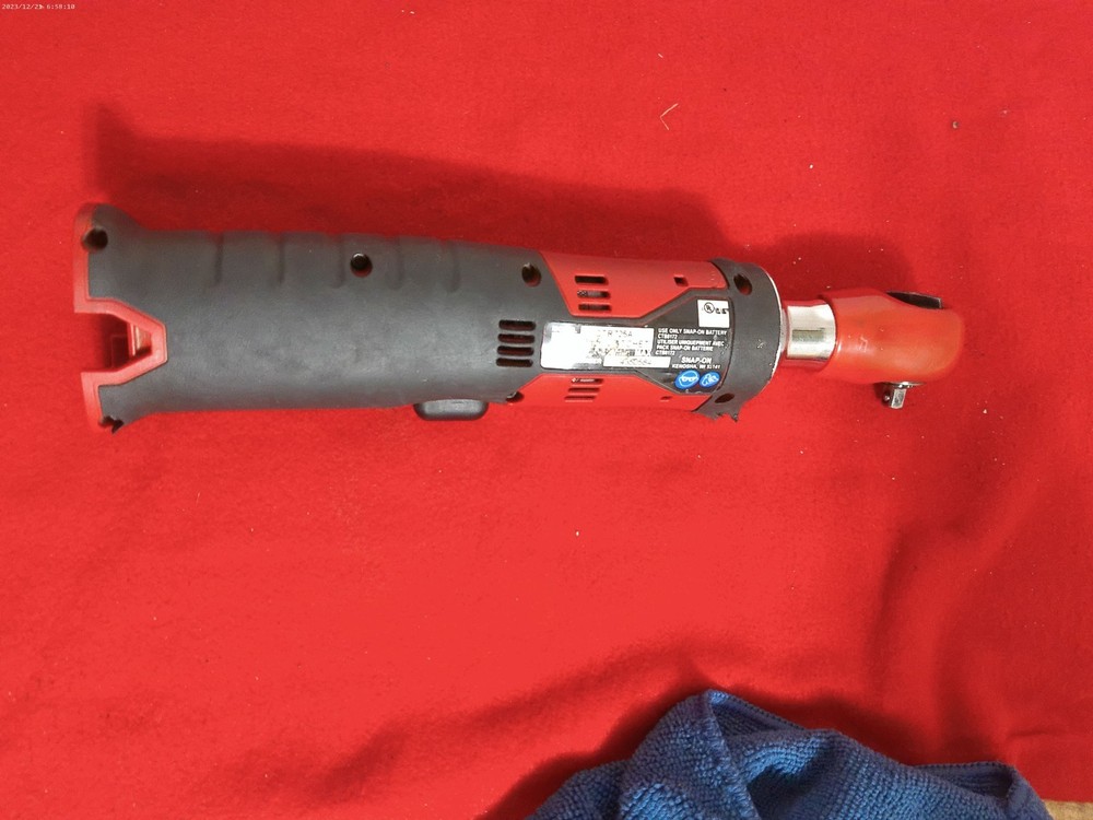 Snap On Ctr725a, 1/4” Dr. Cordless Ratchet, Red, works Fine