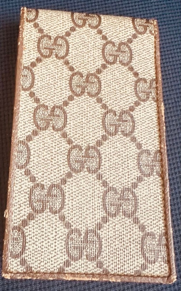 Gucci Cigarette Case Leather Logo Box New