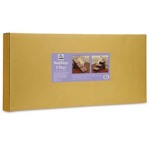 Pine Frame Dog RampSteps, 3 Step,Brown 3 Steps