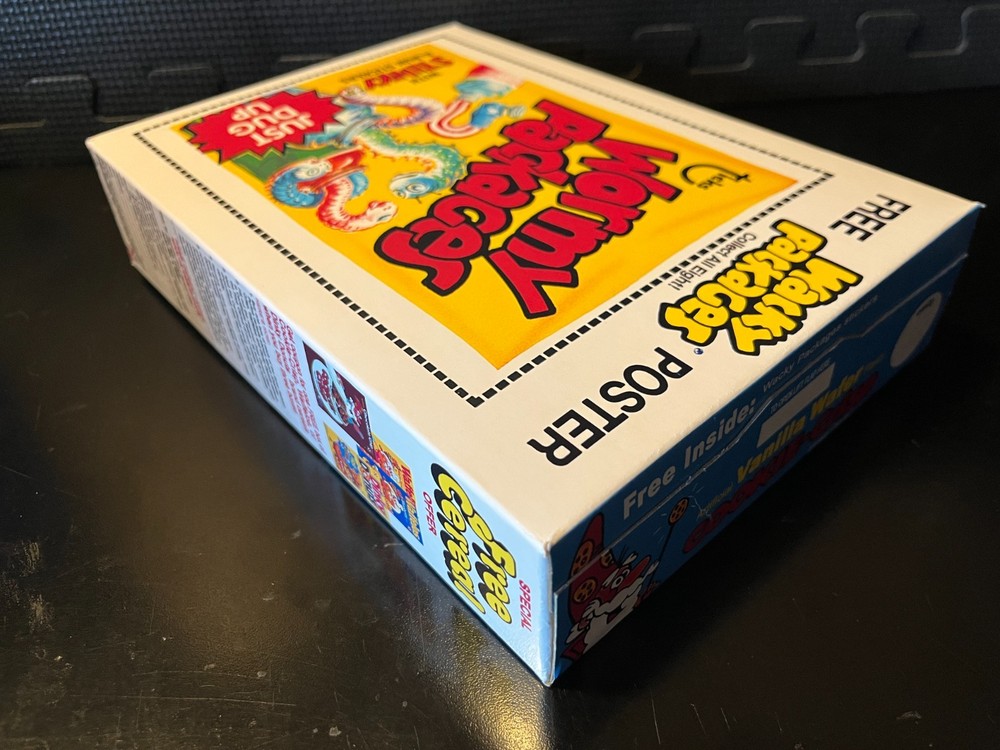 1982 Cookie Crisp (Wormy Packages on back) - Empty custom design display box