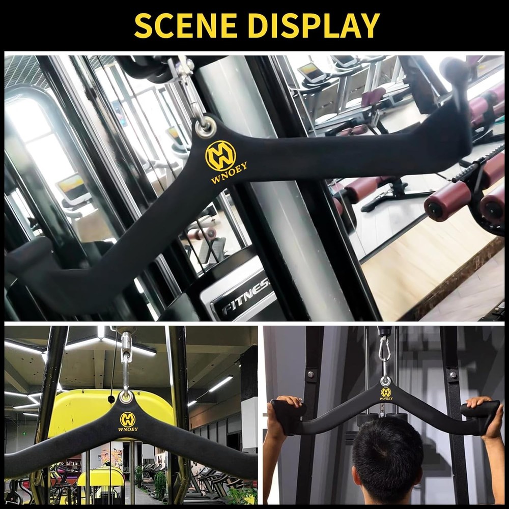 LAT Pulldown Bar Attachment Tricep Back Handle for Cable Machine Home Gym