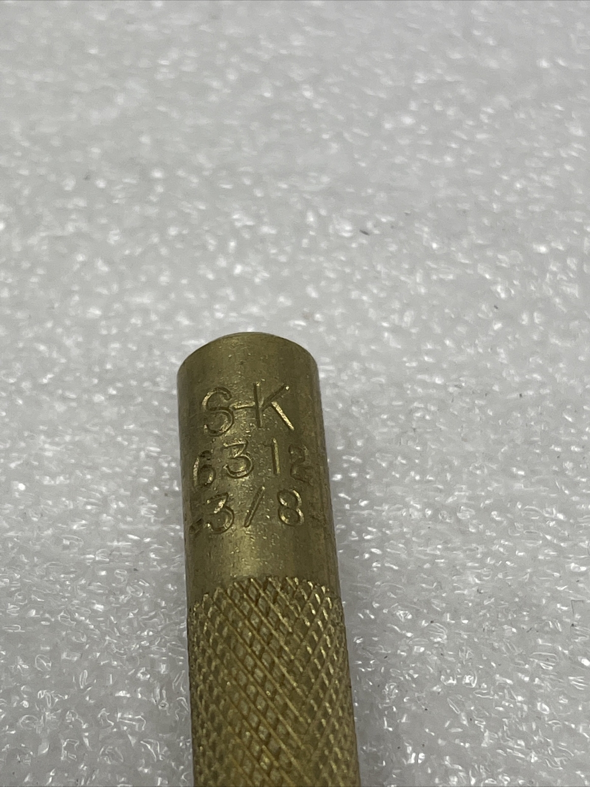 SK Tools 3/8” Brass Drift Punch, 6312, Knurled Shank, 6” Long, USA Made, New