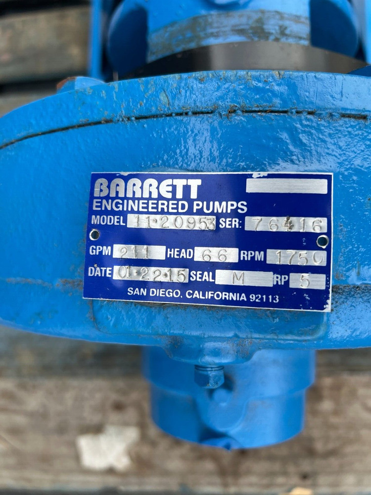 BARRETT ENGINEERED PUMPS 11-20953