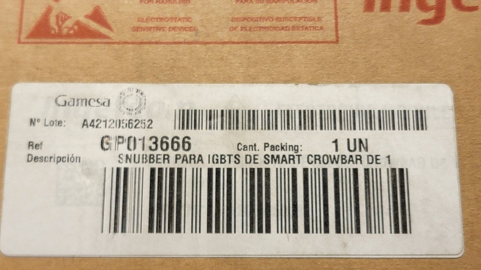 Gamesa Ingeteam SNUBBER PARA IGBTS DE SMART CROWBAR DE 1 1700V AK9775 NEW