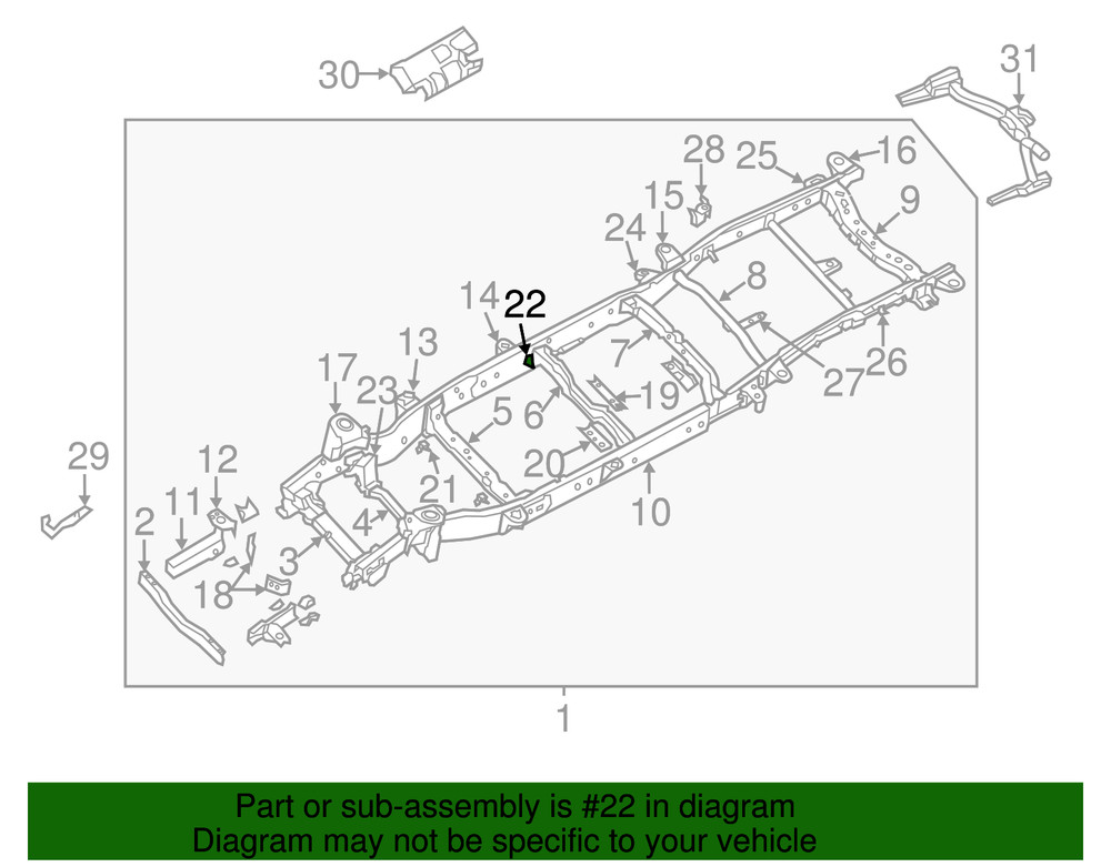 Genuine Nissan Frame Stiffener E1065-1PAMA