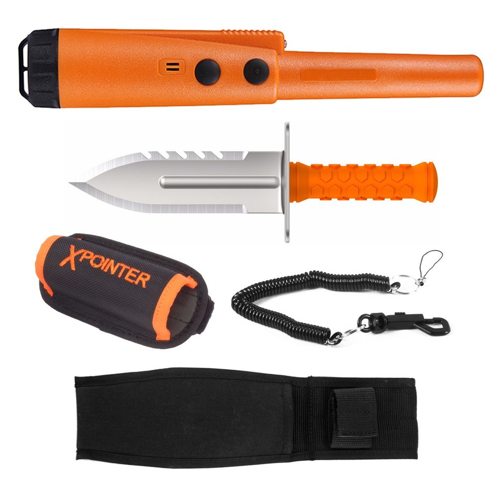 Quest XPointer Land Orange Pinpointer & Diamond Digger Tool Right Serrated