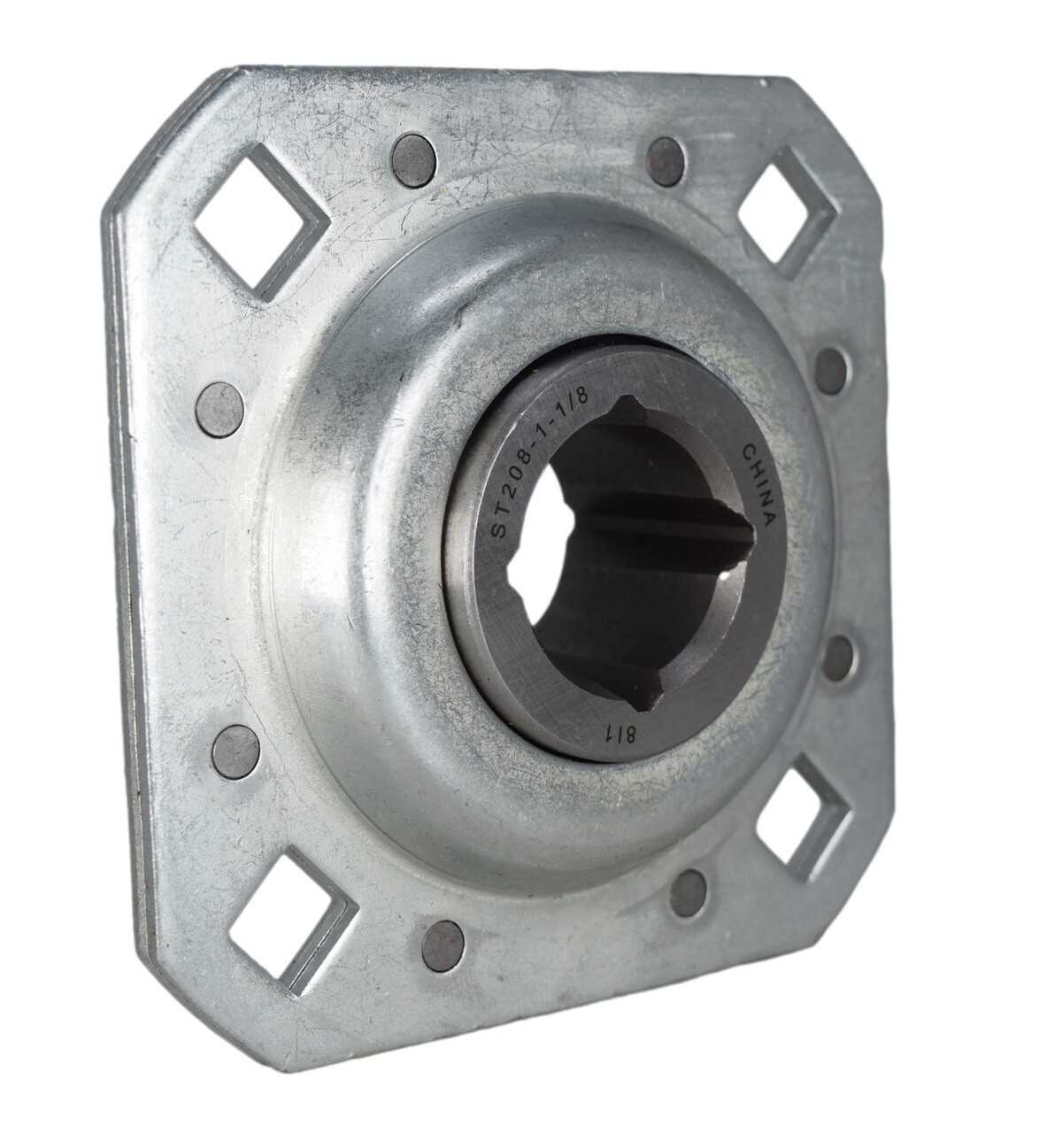 Disc Harrow Bearing 1-1/8" Square Bore w/ 4 - 1/2" Bolt Holes & 4-3/4" OAL