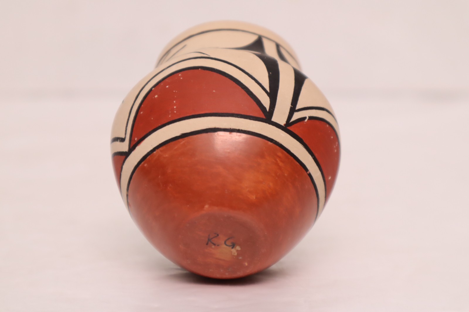 Native American polychrome Zia Pueblo Pottery jar Pictorial bird Jug Pot VTG