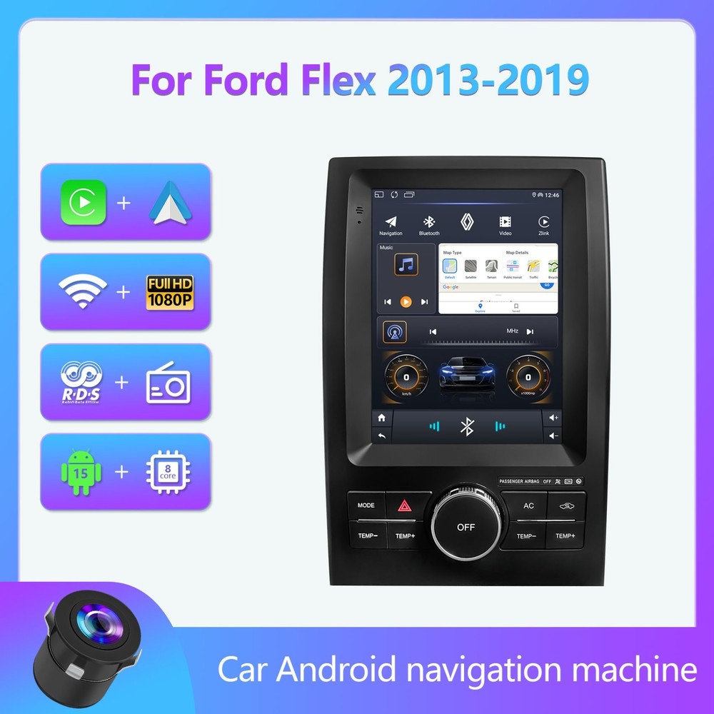 For Ford Flex 2013 - 2019 9.7" Screen Stereo Radio Android 14.0 GPS Navi Carplay