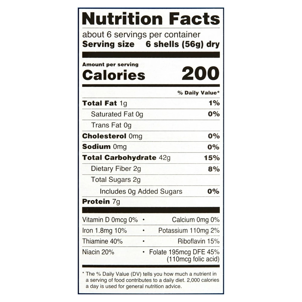 (6 pack) Great Value Jumbo Shell, 12 oz
