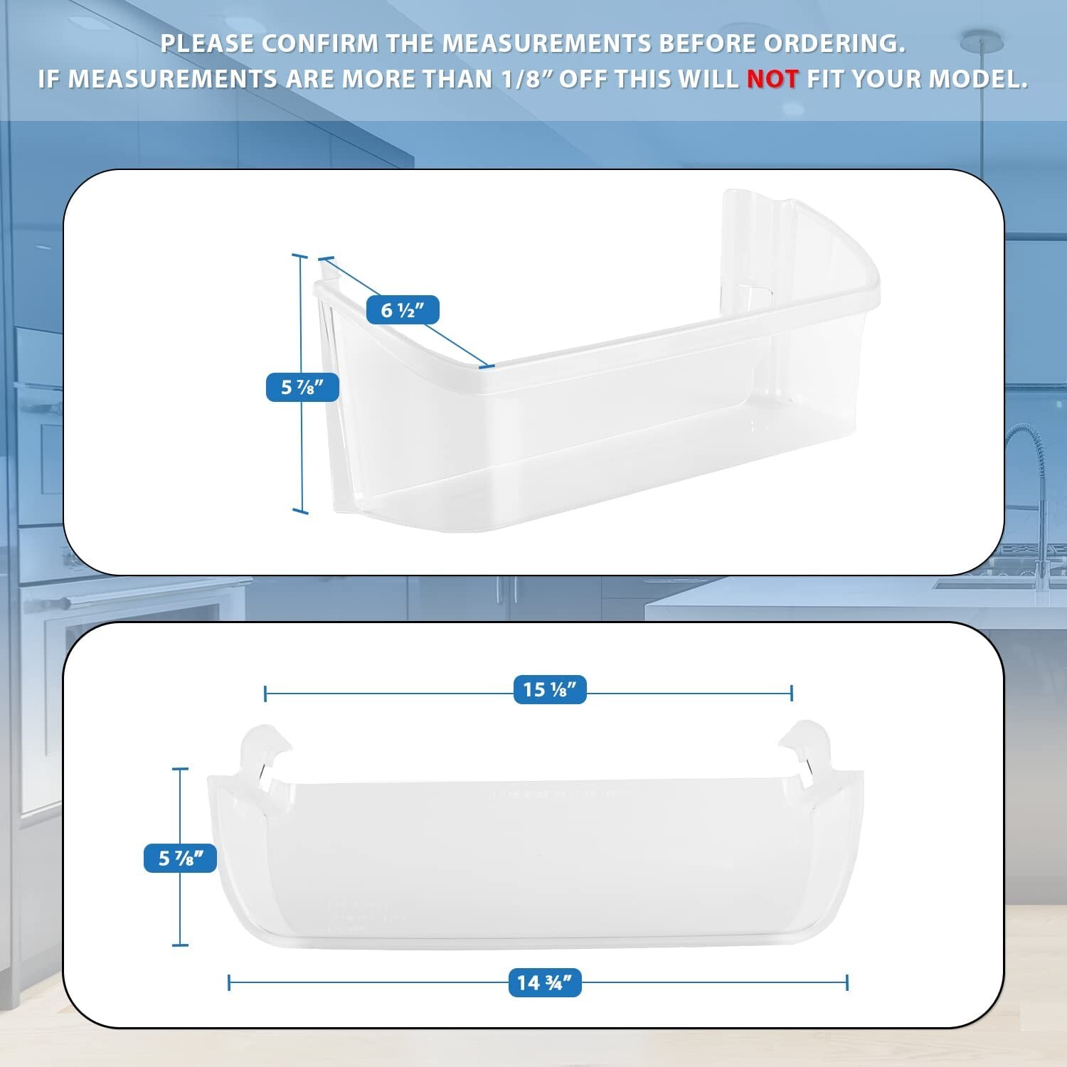 Lower Door Bin ( 2 Pieces ) Compatible with Frigidaire Refrigerator 240323002