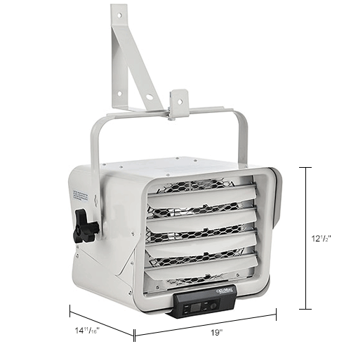 Horizontal Downflow Unit Heater With Remote 7500/4700 Watts 240V 1 Phase