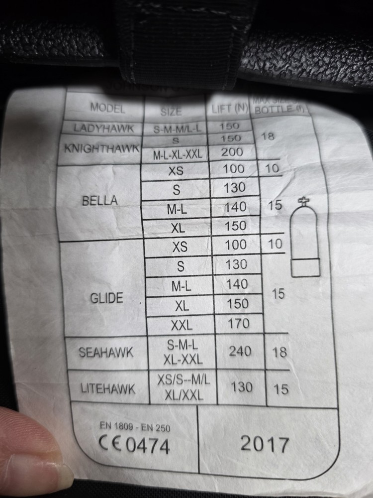 Scubapro BELLA BCD with BPI Size Large