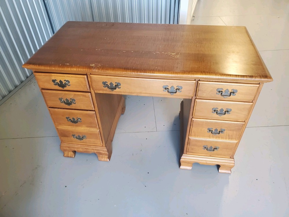Solid Wood Vintage Folding Campaign Lap Desk.