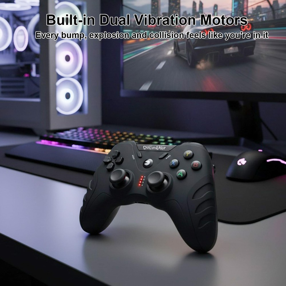 DuLingKer PC Controller Wireless, PS3 Controllers PC Gamepad with Hall Effect...