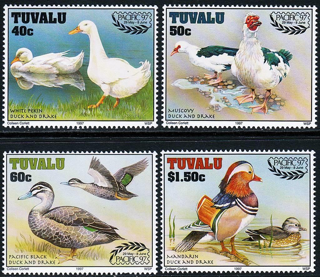 TUVALU 1997 WATER BIRDS MNH DUCKS