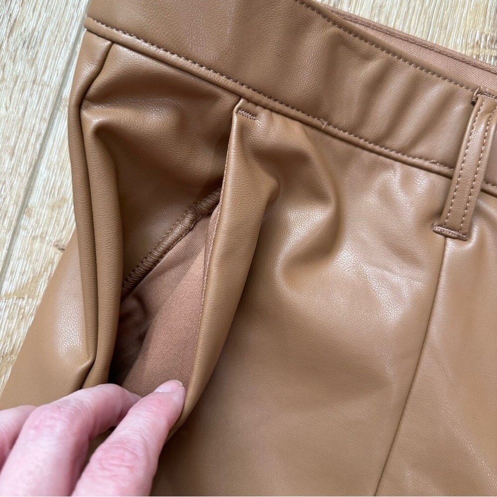 Abercrombie & Fitch Brown Faux Leather The Skinny Ultra High Rise Size 37/24 NWO